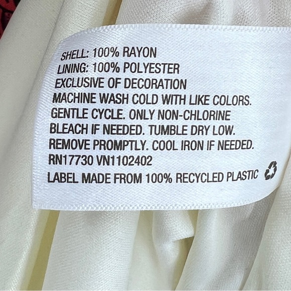 Mossimo Ruffled Strapless Paisley Print Dress, XL - Picture 9 of 10